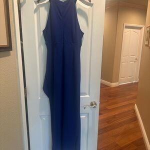 SLNY Asymmetrical Navy Dress